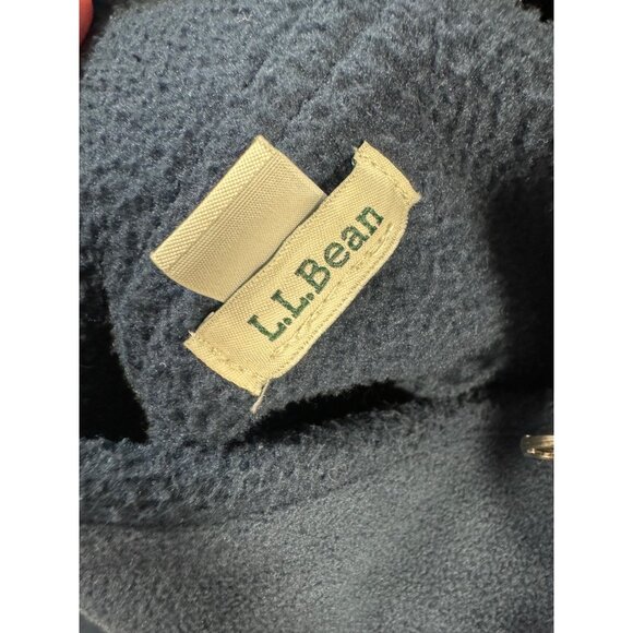 Vintage L.L.Bean Mens Fleece Pullover Jacket L Blue & Yellow Trim. Size M - Picture 7 of 8